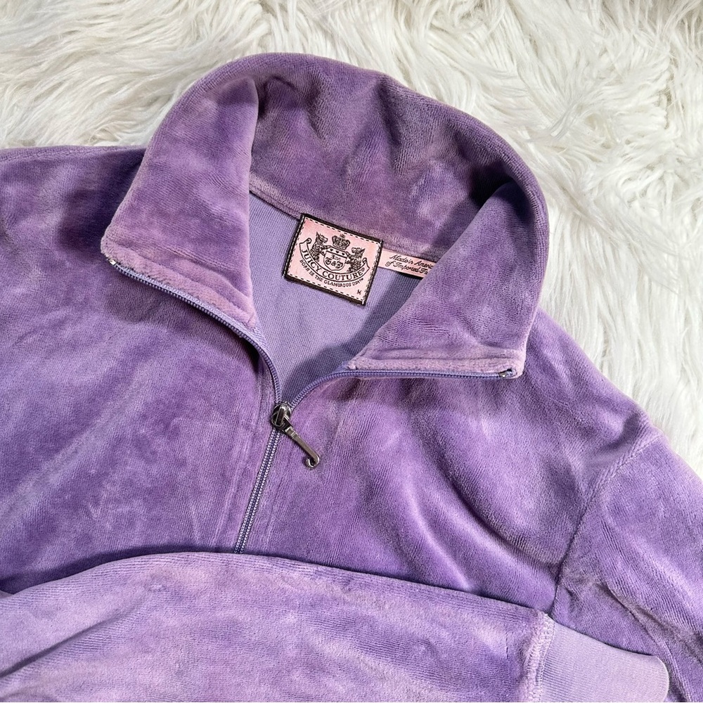 Juicy Couture • Y2K Classic Lavender Velour Zip Up Track Jacket